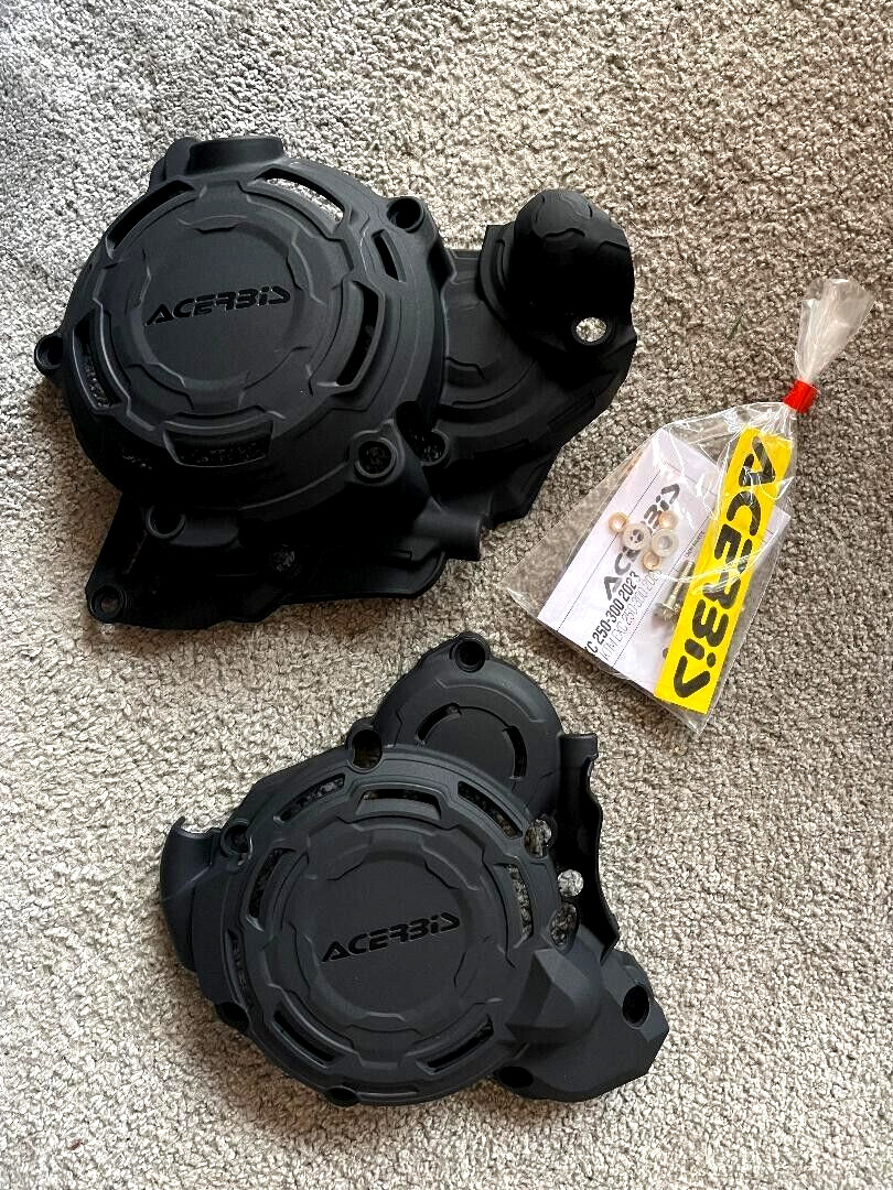 HUSQVARNA TE 300 & PRO 2024 - 2025  ACERBIS X-POWER CLUTCH & IGNITION COVER BLK
