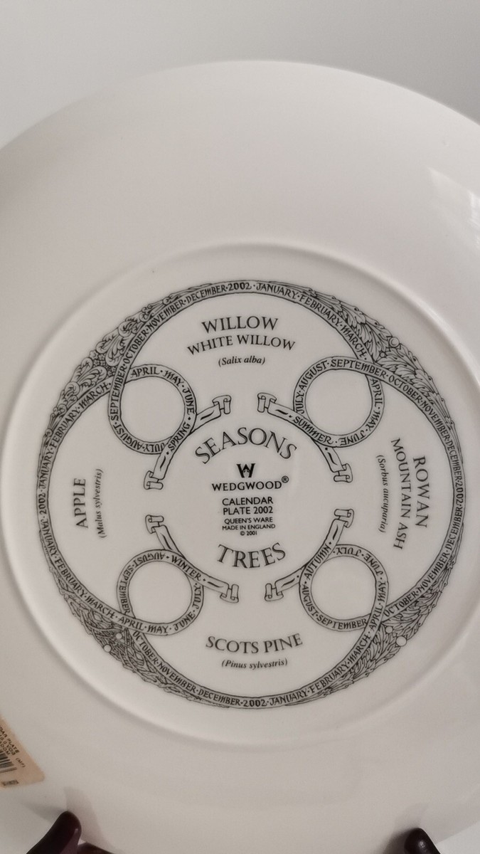 wedgwood Annual calendar plate 2002 SEASONS TREES 8 3/4” | eBay UK