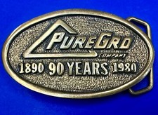 Pure GRO Company 1890-1980 90 Years Commemorative Belt Buckle