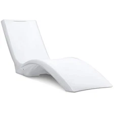 Pool Lounger Chair White Weight Sand Cavity In-Water Ergonomic Weather-Resistant