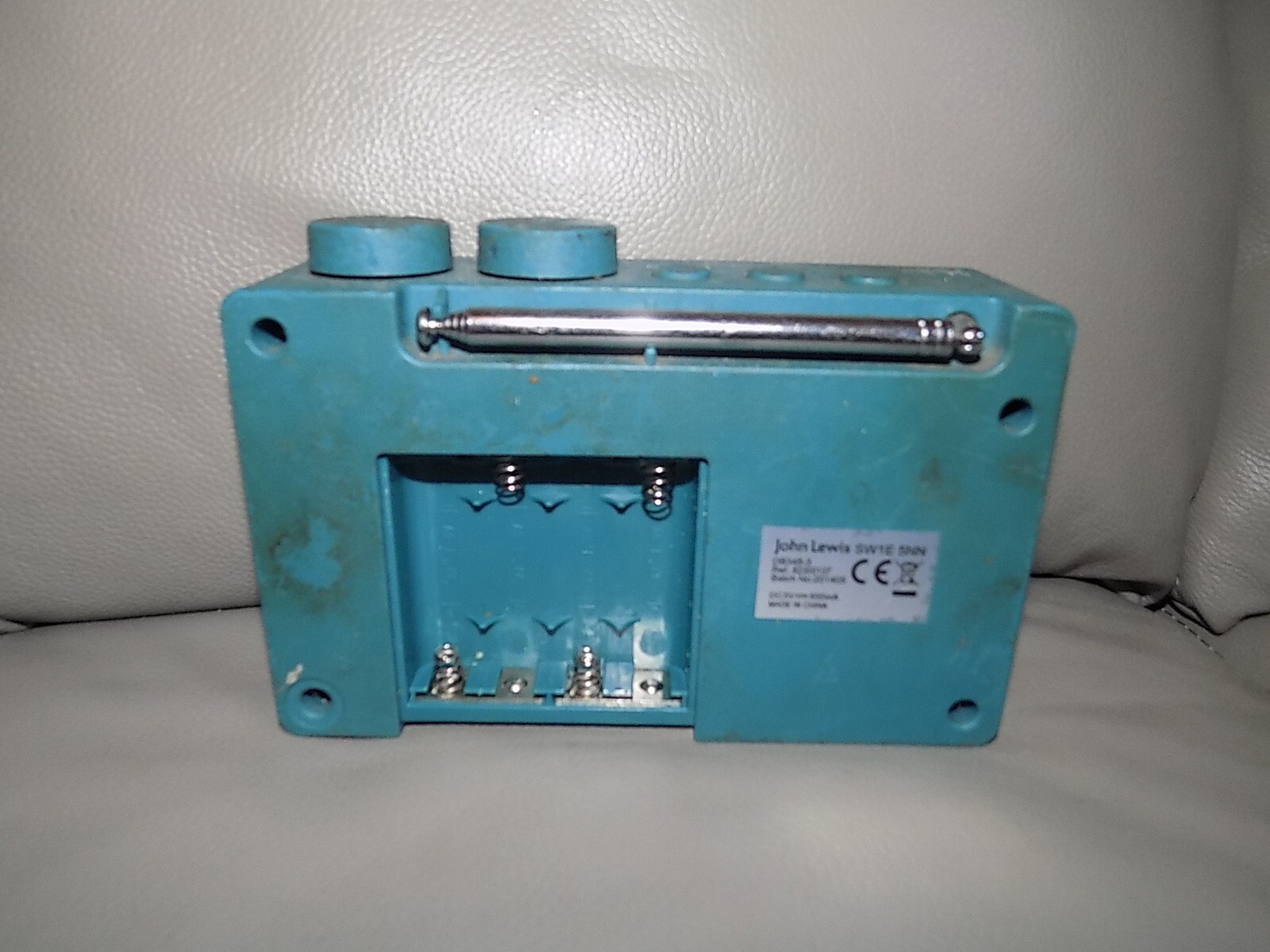 John Lewis DB3483 Green Flowery Portable Mini Radio FAULTY Sold as