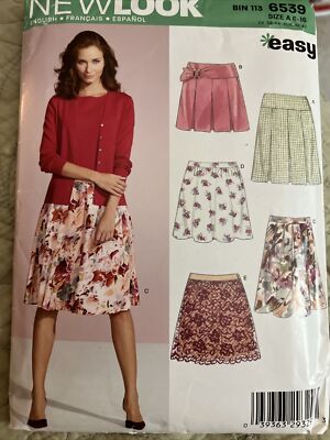 New Look Sewing Pattern Skirts Multi Versions Easy Size 6-16