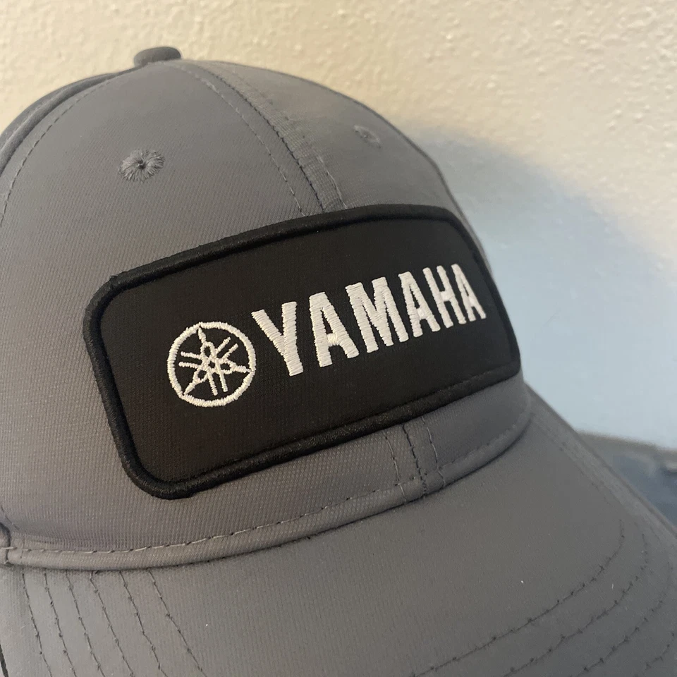 Gorra de béisbol Yamaha Racing gris con parche negro bordado Snapback (HT4) Foto 4 de 4