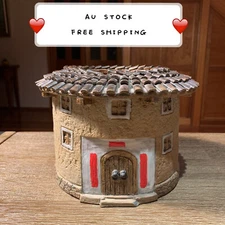 Ceramic Handmade Chinese Hakka Earth Building Flowerpot Vase Plantpot EB1