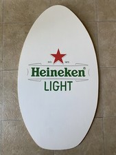 Heineken Light Beach Boogie Board  Wooden Beer Sign 35” × 19.5”
