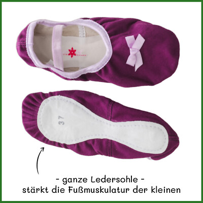 Flashy Stars   Tanzschuhe Ballettschuhe ganze Ledersohle Style Anna