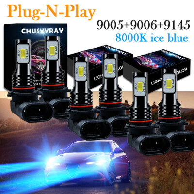 6X CSP 3570 LED Headlight Bulbs For Chevy Silverado 1500 2500 3500 2003-2006 8K