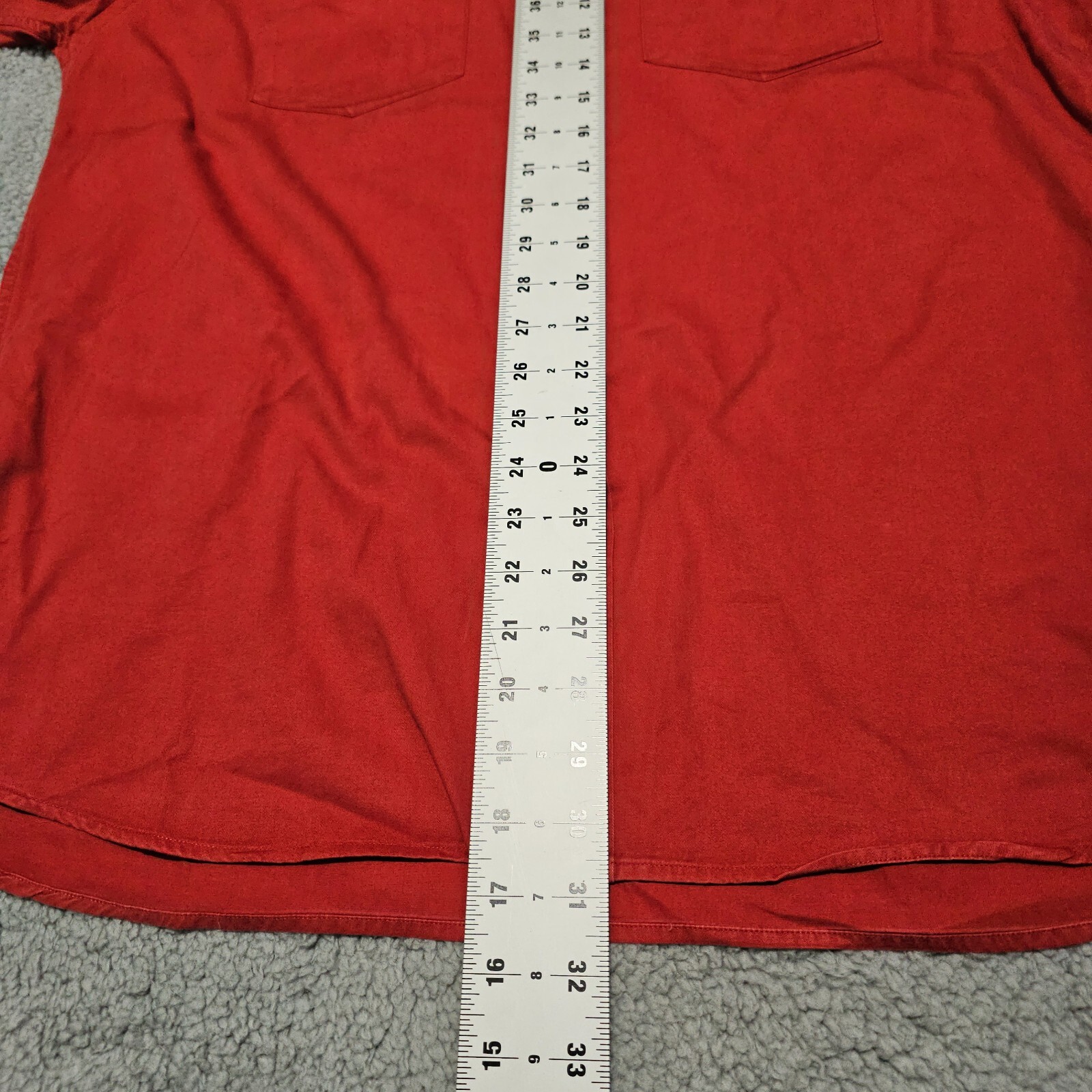 Pendleton Medium Hiker Solid Red Barn Shirt 100% … - image 7