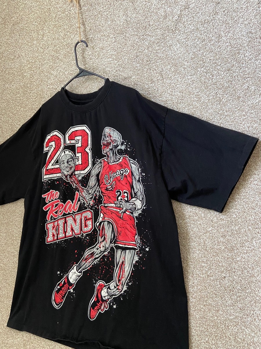 Chicago Bulls Real King Zombie Michael Jordan #23 Lebron Graphic