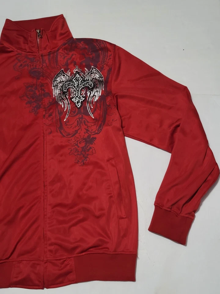 (#30) Chaqueta Fame Manga Larga Cremallera Completa Roja Talla Hombre XL  Foto 3 de 4