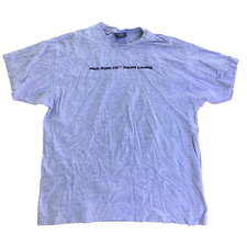 Polo Ralph Lauren Shirt Men XL Gray Made in USA Crew Neck