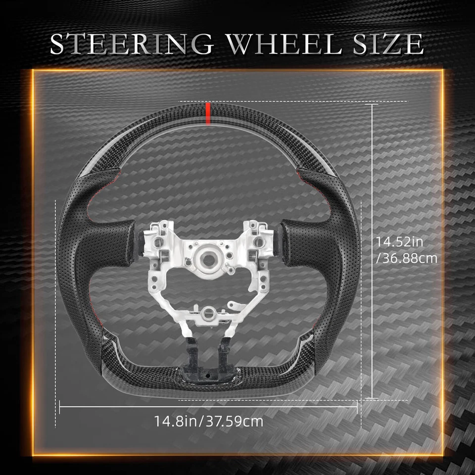 💘Volante de fibra de carbono para Subaru BRZ para Toyota 86 para Scion FR-S 12-16 Foto 3 de 4