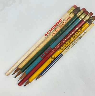 #ad #ad Lot of 7 Advertising Pencils Various Stanley LP Gas Insurance Eastern Star VTG $16.50