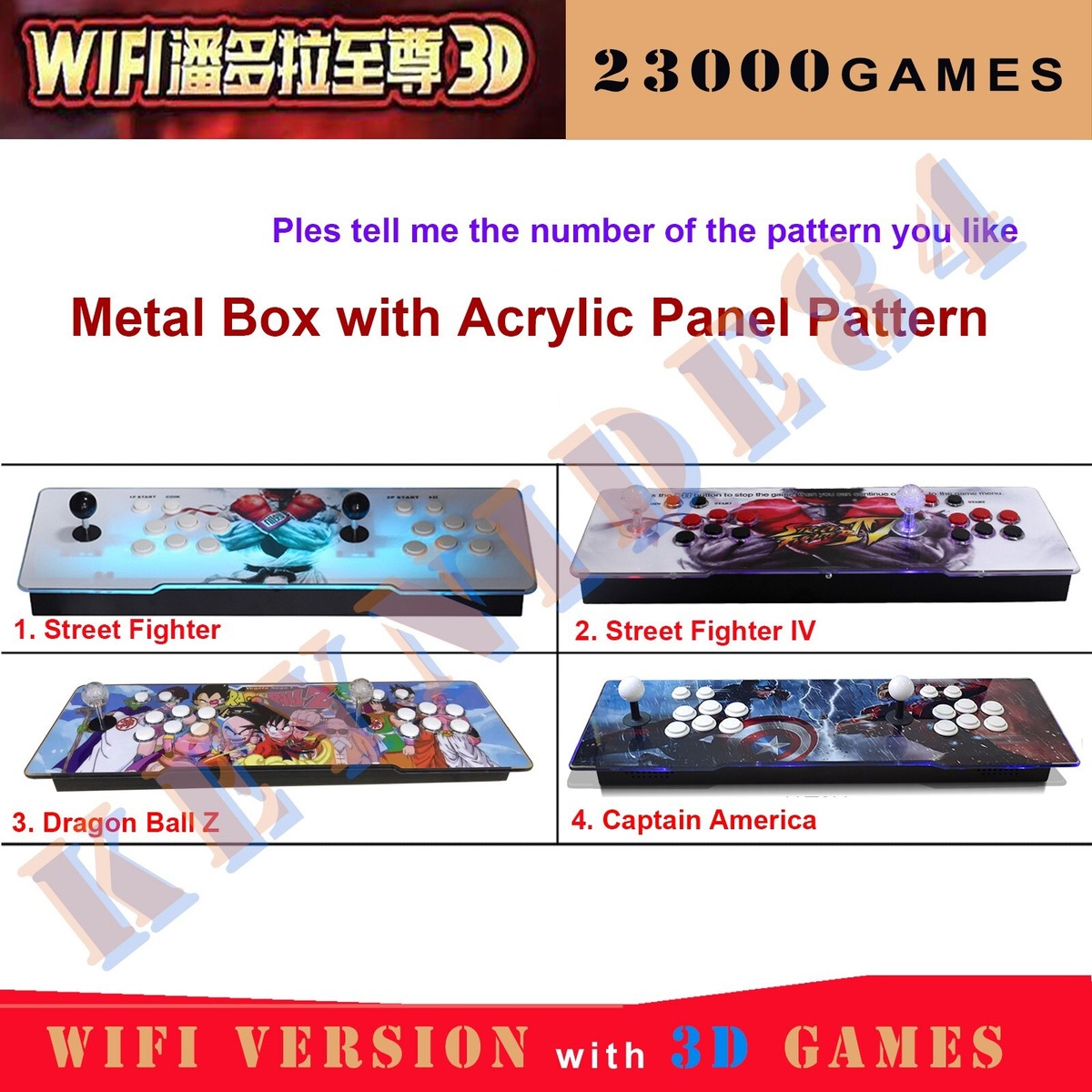 NEW Pandora's Box Version 3D WiFi Double Stick 23000 Games
