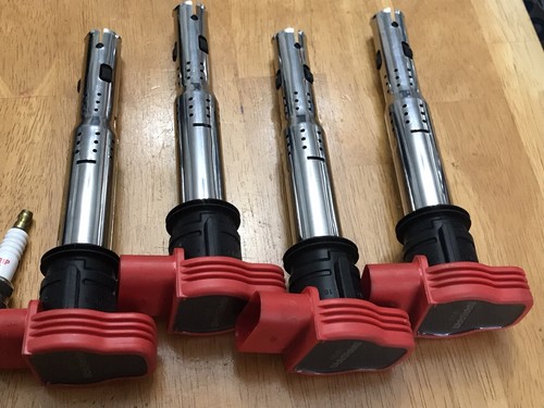 UF529 4x Ignition Coil Spark Plug Set AUDI TT A4 VW GOLF JETTA GTI 2.0L 2.0T - Picture 6 of 9