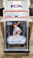 2022 Bowman Sterling Izaac Pacheco #PA-IP PROSPECT AUTO PSA 10 Tigers POP 4