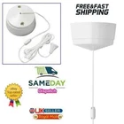 10 Amp Pull Cord Bathroom Lamp 1 Gang 1 Way Ceiling 1.5m Pull Cord Light Switch