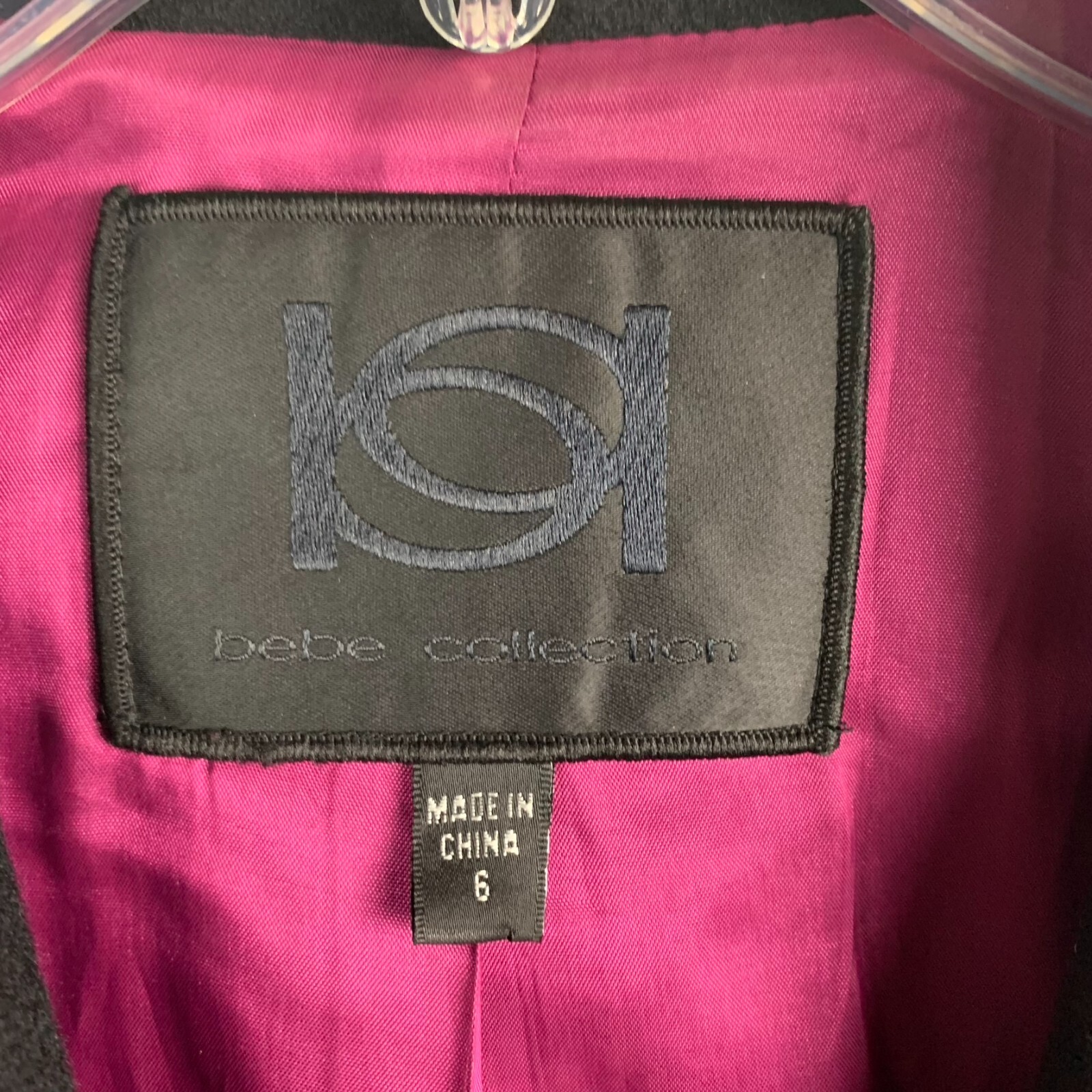 Bebe Collection Jacket Black Collared Buttons Poc… - image 11