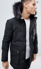 Brand New Calvin Klein Padded Parker Jacket - Black - Mens Small