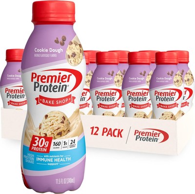 (12 Pack)  Premier Protein Immune Support Nutrition Shake, Cookie Dough, 11.5 Oz