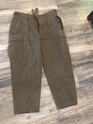 パンツ archive wide stripe wool pants Wool-Blend Wide-Leg Stripe Pants