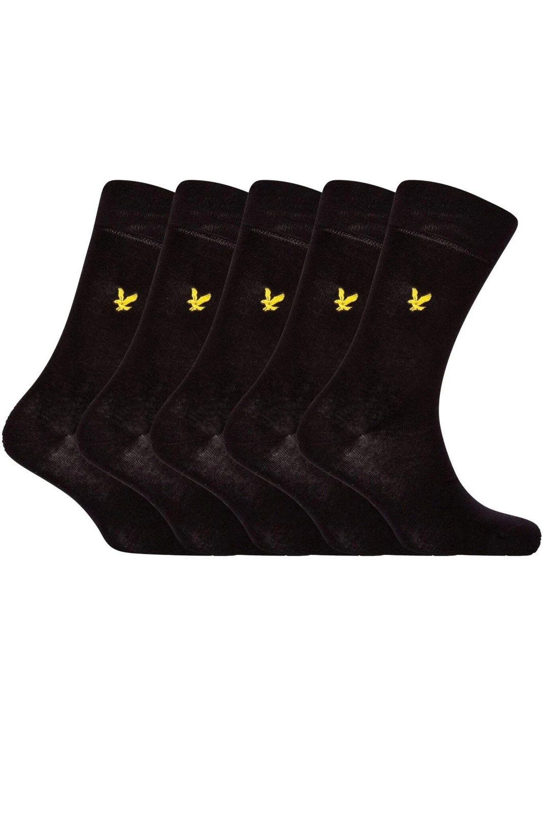 Lyle & Scott 5-Pack Liam Dress Socks, Black