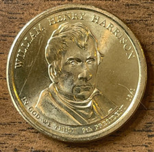 2009 D William Henry Harrison Presidential $1 Coin USA DENVER MINT GOLD COLOR