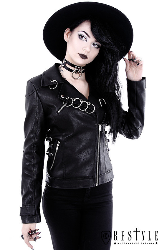 Restyle Pierced Biker Black Vegan Punk Emo Rocker Goth NuGoth