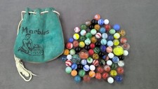 VINTAGE Marbles With original Bag Lot of 50