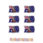 Boxing Kangaroo Aussie Flag sticker 60mm 6 pack quality water & fade proof vinyl