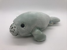 Vintage R Dakin  Co Blue Plush Manatee Stuffed Toy Product Of Korea 9  