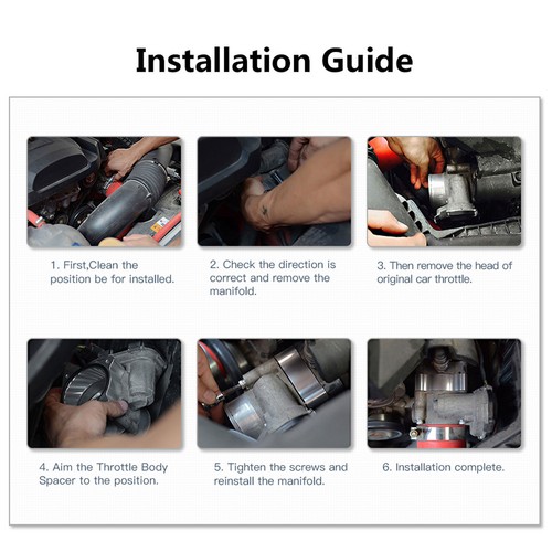 Kit espaciador de cuerpo de acelerador de aluminio para GMC Sierra 1500 2500 HD 2001-2006 - Imagen 6 de 13