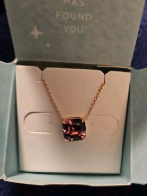New Origami Owl Clara Club Rose Gold Iris Imperial Pendant Necklace 18-20''