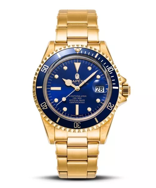 A BATHING APE Watch CLASSIC TYPE 1 BAPEX M stainless steel band self-winding