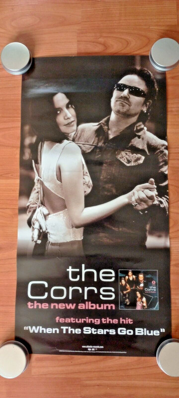 THE CORRS & BONO U2 2002 live in Dublin promo poster - used