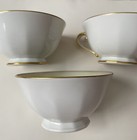 Antique 1930s-40s CERABEL PORCELAINE Teacups set of 3 Pink & Blue Flowers Gold R — photo 7