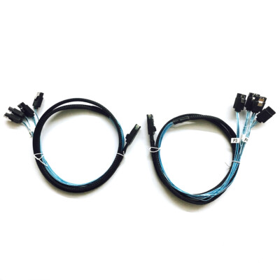 2x Mini SAS to 4-SATA SFF-8087 Multi-Lane Forward Breakout Cable 3 Feet /1M -NEW