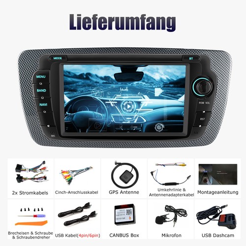Für Seat Ibiza IV 6J 6P 2009-13 DVR Autoradio Android 14 Carplay GPS Navi RDS BT - Bild 15 von 15
