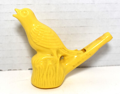Vintage Irwin Yellow Celluloid Singing Canary Water Bird Warbler ...
