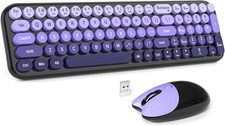Wireless Keyboard and Mouse Combo, Compact Small Keyboard with Large Print, 2.4G
