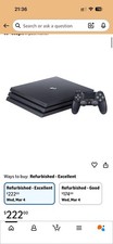 Sony PlayStation 4 Pro Black Console with Controller, Wi-Fi & Internet Browsing