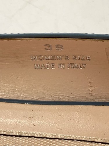 Roger Vivier Ballet Shoes Flat Pumps 38 Blue Enamel GOMMETTINE BALL Used - Picture 5 of 5
