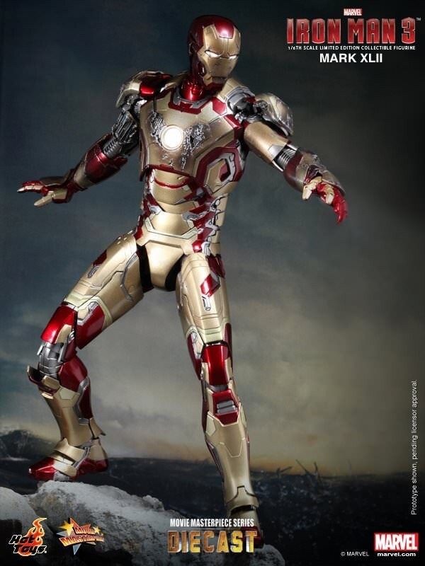 Hot Toys Iron Man 3 Mark XLII 42 MM197D02 Figure for sale online