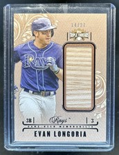 2014 Triple Threads Evan Longoria Unity Jumbo Relics Bat Sepia #/27 Rays