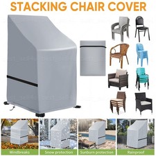 Garden Stackable Chair Cover Waterproof Outdoor Heavy Duty Strong Stacking Seat
