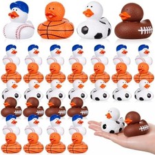 24 Pcs Rubber Ducks 2 Inch Bulk Sport Party Favors for Team Events Decorations B
