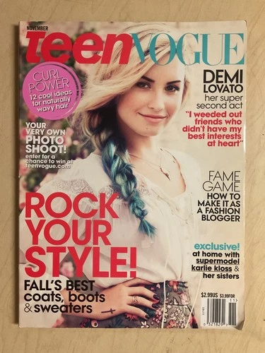 november 2012 Teen Vogue Demi Lovato sexy cover Karlie Kloss + Katy Perry