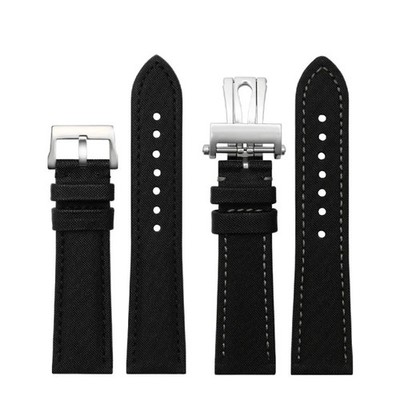 Watch Strap for Blancpain Fifty Fathoms 23mm Canvas Leather Bottom Wrist Band