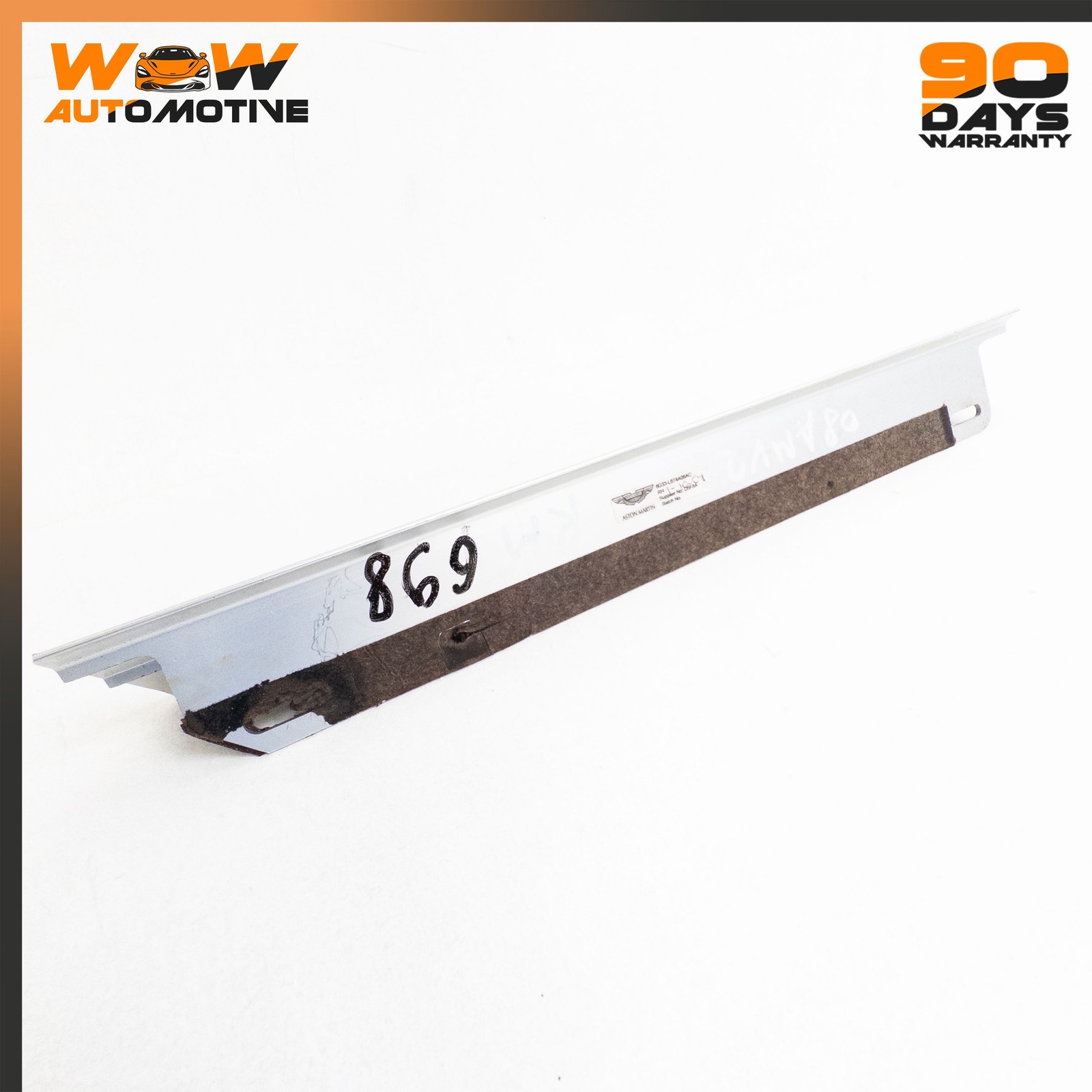 06-16 ASTON MARTIN V8 VANTAGE CABIN FINISHER SILVER TRIM PANEL ASSMBLY OEM