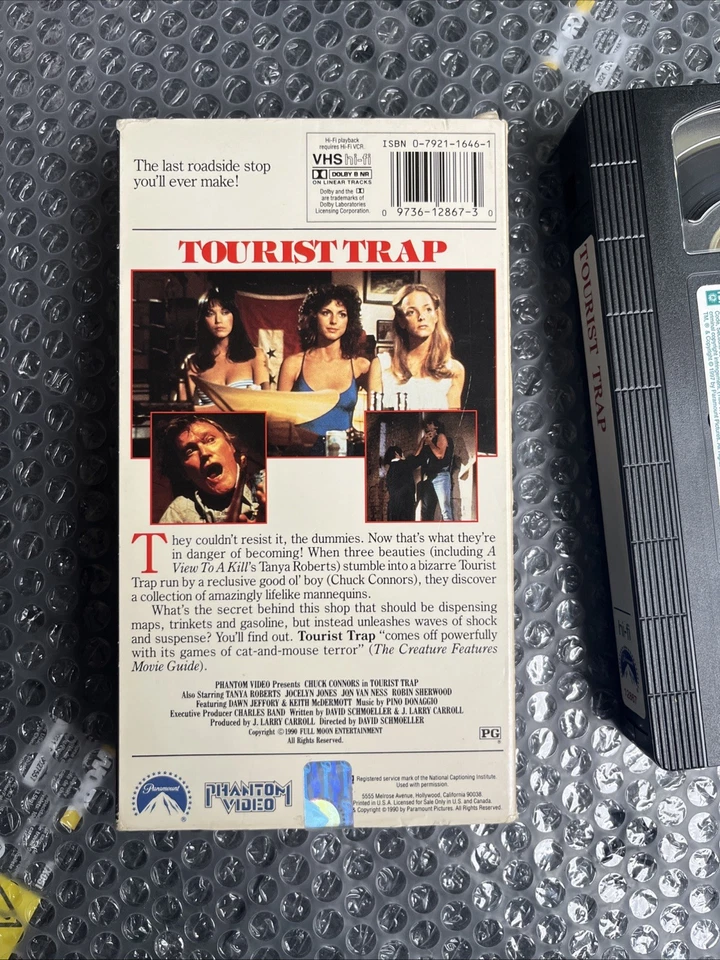 TOURIST TRAP VHS 1979 Slasher Horror Chuck Connors David Schmoeller - Image 4 of 4
